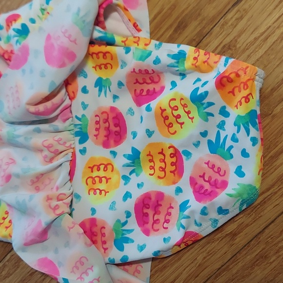 🎁 5/$25 pineapple one piece swimsuit, one piece, size 4, with ruffle and halter - Picture 6 of 7